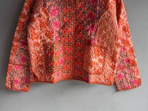 Veste matelassée florale à col mandarin pour femme, manches longues, longueur standard, en polyester rembourré, poches plaquées, CADEAU POUR ELLE - Product Image 5