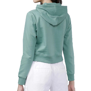 Sudadera Corta Personalizada de Alta Calidad con Mangas Raglán Suaves y Cordón Ajustable para Mujer, con Capucha - Product Image 5
