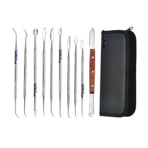 Juego Profesional de 10 Herramientas de Acero Inoxidable para Esculpir Cera, Cinceles para Arcilla y Polímeros - Product Image 1