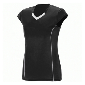 Maillot de volley-ball athlétique durable, imprimé avec logo d'équipe personnalisé, anti-humidité, extensible dans quatre directions, vêtement de sport d'été pour les matchs - Product Image 1