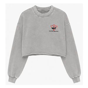 Sweat-shirt à capuche court noir délavé personnalisé respirant et écologique pour homme, coupe droite, style streetwear, avec poche kangourou – Vente en gros - Product Image 5