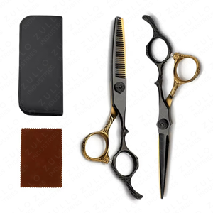 Kit de ciseaux de coiffure de haute qualité, ciseaux de barbier professionnels de 6 pouces avec étui en cuir de protection - Product Image 5
