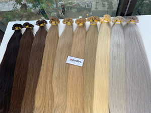 Extensiones de Cabello de Queratina Súper Dobles, Precio al por Mayor, Cabello Vietnamita, Color Decolorado # 2 a 2 # Extremos gruesos de PLA - Product Image 5