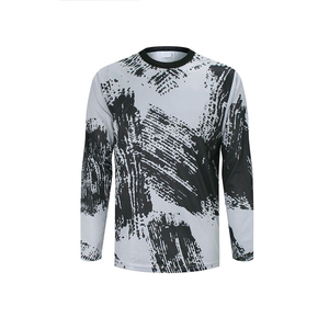 Maillot de sport personnalisé pour homme, sublimation, respirant, manches longues, séchage rapide, 100% polyester, tailles personnalisables - Product Image 1