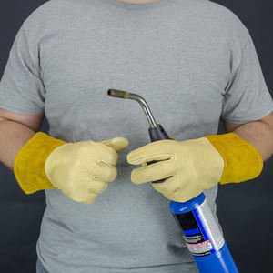 Guantes de Soldadura Ligeros de Cuero, Duraderos, Resistentes, Cómodos, Diseño Personalizado, Talla Única, Material de Primera Calidad, Guantes de Seguridad de Tendencia - Product Image 6