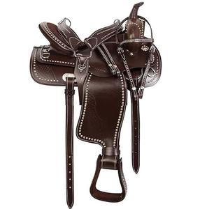 Silla de Doma Estilo Inglés de Cuero Genuino Hecha en Pakistán para Carreras y Senderismo, Asiento de Caballo, Venta al por Mayor OEM - Product Image 1