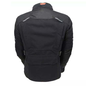 Blouson de moto noir pour homme, manches longues, coupe-vent, toutes saisons, équipement de conduite - Product Image 4