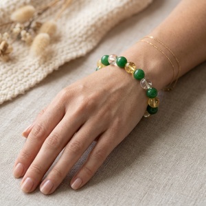Wholesale 8mm Green Aventurine Citrine Bracelet Natural <b>Healing</b> <b>Crystal</b> Prosperity Stretch <b>Jewelry</b> Manufacturer - Product Image 5