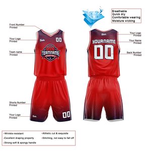 Uniforme de Baloncesto de Alto Rendimiento, Ropa Deportiva que Absorbe la Humedad, Conjunto de Uniforme de Baloncesto Estilo Equipo, Diseño Limpio para Entrenamiento y Juegos - Product Image 2