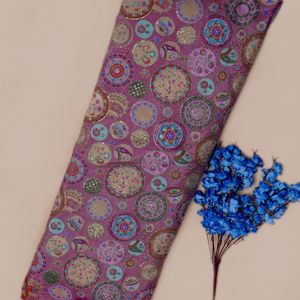 Lavender Lilac Floral Vine Natural Crepe Sequin Embroidered Fabric AMBICA PRINT Brand Gujarat Origin Medium Weight for Luxury - Product Image 4