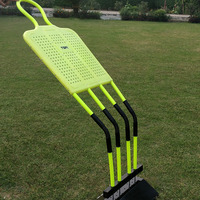 Objetivo de Entrenamiento Plegable Portátil de PVC Verde Brillante para Jóvenes, Resistente, 180 cm, con Resorte, Impermeable