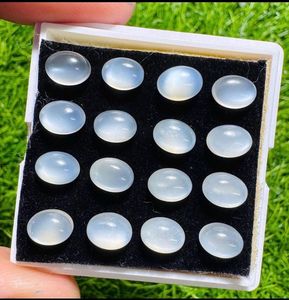 Natural White Moonstone Oval Cabochon Loose Gemstones For Jewelry Making Rings Pendants Earrings High Quality - Product Image 2