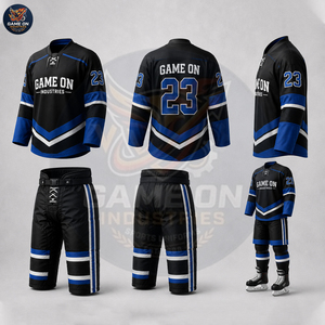 Wholesale Rate Manufacturer Custom Team Apparel Sublimated Performance Wear Breathable Fabric Modern Ice Hockey Uniform Sets - Product Image 3