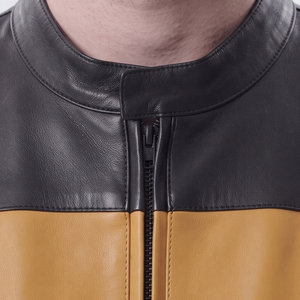 Vestes en cuir à franges pour hommes avec fermeture éclair, vestes en cuir à franges pour hommes avec col montant, veste en cuir véritable à franges tendance pour hommes - Product Image 4
