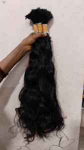Cheveux humains vierges indiens Remy en vrac, ondulation profonde, double trame machine, non traités, cuticules entièrement alignées, ondulation lâche - Product Image 2