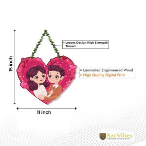Décoration murale en bois en forme de cœur pour couple, style rustique moderne, cadeau pour la Saint-Valentin - Product Image 6