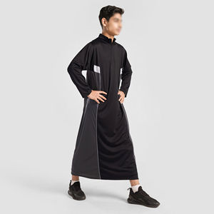 Thobe moderne pour homme, coupe ajustée, vêtements islamiques, designer Jubba, thobe en lin respirant pour homme, vêtements islamiques - Product Image 2