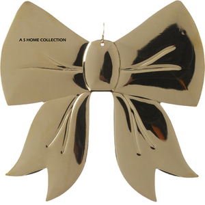 Adornos Colgantes Navideños en Forma de Cinta, Metal Dorado, Accesorios de Decoración para Árbol de Navidad, Caja de Regalo con Santa Claus para el Hogar, Fiesta de Año Nuevo - Product Image 1