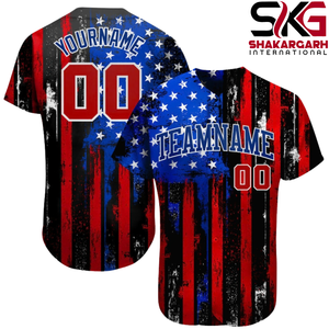 Camiseta de béisbol personalizada con salpicaduras de pintura, nombre y número impresos, ropa deportiva de equipo, camisa uniforme con botones - Product Image 3
