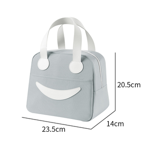 Bolsa térmica profesional de gran capacidad con diseño de cara sonriente, impermeable, para preparar comidas, ideal para niños, oficina y escuela. - Product Image 3