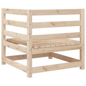 Grand ensemble de canapés de jardin en pin naturel, meubles d'extérieur élégants en bois massif - Product Image 6