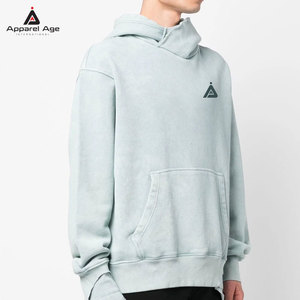 เสื้อฮู้ดดี้ผู้ชายคุณภาพสูงสไตล์สตรีทแวร์ขายส่งแบบพื้นฐาน ล้างสีแบบแอซิดวอช ทรงโอเวอร์ไซส์ ระบายอากาศได้ดี - Product Image 4