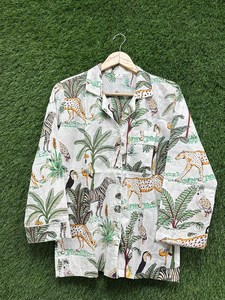 Ensemble pyjama imprimé pour femme, en coton doux, idéal pour les voyages, vêtements de nuit, pyjama, cadeau pour demoiselle d'honneur, pyjama en pur coton - Product Image 3