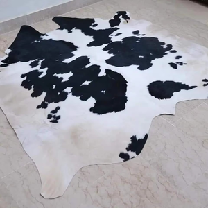 Cowhide <b>Leather</b> <b>Jacket</b> Full Pelt Genuine <b>Leather</b> Hair on <b>Leather</b> Vintage Breathable 100% Polyester Filling Geometric Pattern - Product Image 3