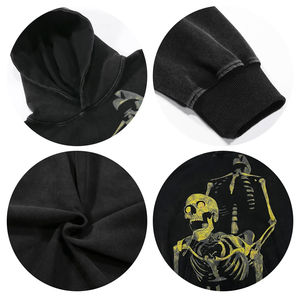 Sudadera con Capucha de Gamuza Gruesa para Hombre, Diseño Personalizado, con Botones a Presión, Estampado 3D en Relieve, Estilo Urbano, Proveedor Verificado - Product Image 4