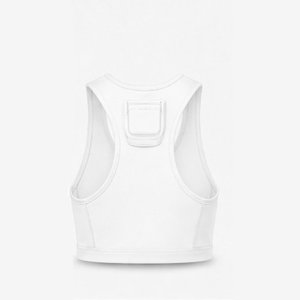 เสื้อกั๊กติดตามตำแหน่ง GPS สีขาวแบบครอปสำหรับออกกำลังกาย ระบายอากาศได้ดี มีกระเป๋าหลัง เหมาะสำหรับกีฬากลางแจ้ง - Product Image 6