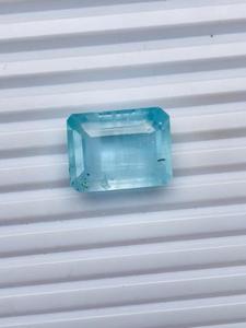 Aguamarina Natural Corte Esmeralda 4.50CTS Color Azul Cielo Premium Claridad Excelente Calidad Fina Tratada con Calor Pieza de Colección IGI - Product Image 3