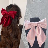 Nouvelle Pince à Cheveux en Velours Simple Couleur Unie pour Femme, Nœud Papillon, Accessoire de Coiffure de Haute Qualité