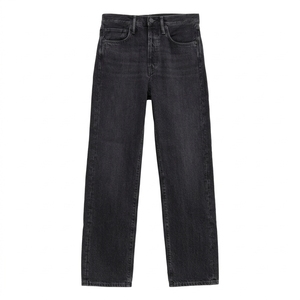 Jean en denim bleu délavé coupe droite pour homme, taille mi-haute, coupe ajustée, style streetwear décontracté, pantalon, jeans personnalisés OEM en gros - Product Image 2
