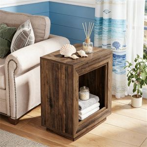 Square Wooden <b>Side</b> <b>Table</b> Coffee <b>Table</b> Bedside <b>Table</b> with <b>Storage</b> Capacity Nightstands Product Category - Product Image 4