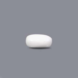Natural White Coral Oval Cabochon 4.35 Carat Certified Loose Gemstone - Product Image 3