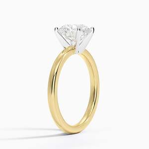 Elegant Comfort 2mm Solitaire <b>Ring</b> <b>Crafted</b> in Solid 14K White Gold with a Timeless Solitaire Design - Product Image 2