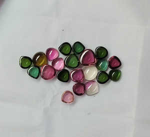 100% Turmalina de calidad Natural piedra Natural turmalina suave cabujón de piedras preciosas sueltas para hacer joyas hechas a mano - Product Image 2