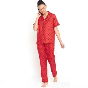 Nuevo Diseño, Ropa de Dormir al por Mayor, Mejor Precio, Alta Calidad, Conjuntos de Dormir Personalizados para Mujer, Cintura Elástica, Ropa de Dormir de Verano - Product Image 1
