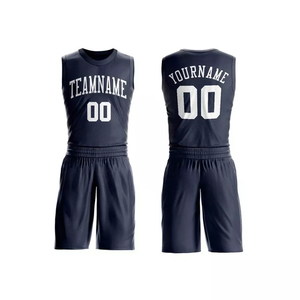 Ensemble d'uniformes de basketball personnalisables pour hommes, manches courtes, col en V, imprimé par sublimation, taille élastique, respirant, vente en gros - Product Image 3