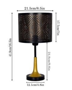 Rustic dual-color metal <b>table</b> lamp jute cone shade farmhouse trumpet base <b>bedside</b> night light for home office decor wholesale - Product Image 5