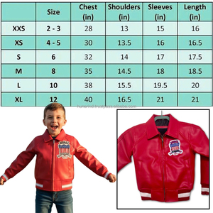 Custom <b>Leather</b> Bomber <b>Jacket</b> Outerwear Soft Breathable OEM Service AVIREX Icon Aviation Flight <b>Jacket</b> Toddlers & Kids 2–12 years - Product Image 2