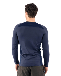UPF50+ <b>swim</b> shirt <b>men</b> Eco-friendly polyester rash guard black rash guard Front logo print <b>swim</b> shirt - Product Image 3