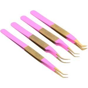 แหนบต่อขนตา Morje Surgical สีชมพูเคลือบทอง ทำจากสแตนเลสสตีล ปลายแหลมละเอียด เรียบเนียน ขนาด 10 มม. สำหรับต่อขนตา - Product Image 4