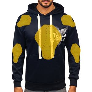 Sweat à capuche de moto en Kevlar noir, fabriqué sur mesure, avec poches kangourou, unisexe, homologué CE, protection - Product Image 4