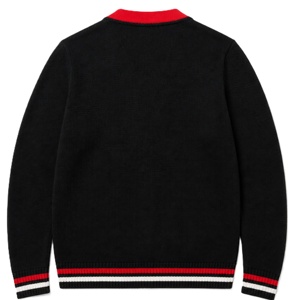 Ajoutez vos designs personnalisés : pulls à col en V pour les logos des sororités/fraternités/écoles/collèges/universités, cardigans tricotés unisexes - Product Image 3
