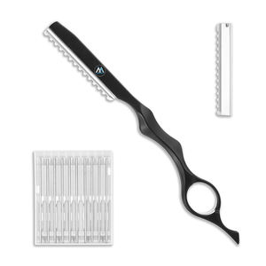 Hair <b>Razors</b> For Cutting Hair 12pcs Professional Styling Thinning Cutting <b>Razor</b> 6.89inch for Salon 10pcs Replacement <b>Blades</b> - Product Image 4