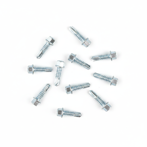 Vis autoperceuses à tête hexagonale métriques en acier classe 8.8, zinguées, à filetage grossier - Product Image 1