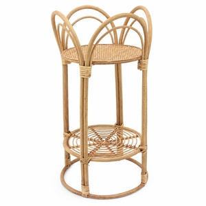 Shelves for plants hand-crafted rattan plant display stand planter basket <b>pot</b> <b>holder</b> stands - Product Image 1