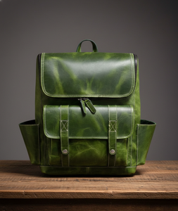 Sac à dos d'affaires minimaliste portable en cuir véritable imperméable avec fermeture éclair VARAD IMPEX Fashion - Product Image 2