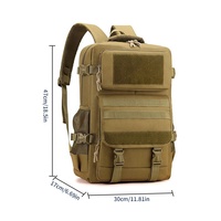 Tactical Computer Backpack with Padded Laptop Sleeve Durable Oxford Cloth Rucksack Breathable Adjustable Straps